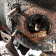 Notice where all the brake fluid had been leaking through...
